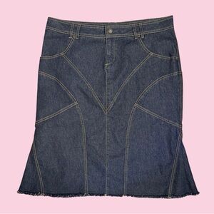 Busou Bisou denim midi skirt